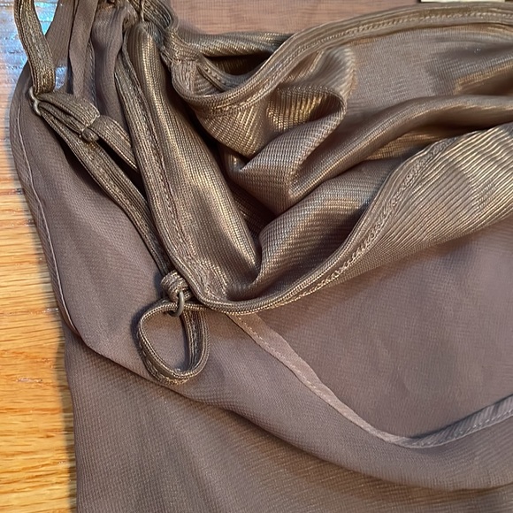 NWOT Forever21 Crewneck Sleeveless Loose Airy Summer Nude Beige Tan Maxi Dress - Picture 4 of 8